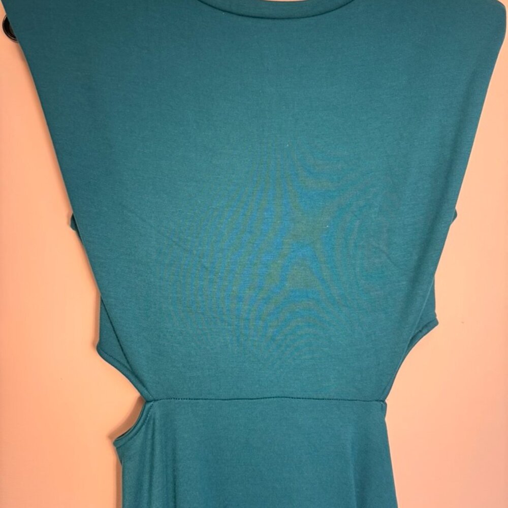 GREEN Cut-Out Long sleeve Midi Dress M - Picture 7 of 7